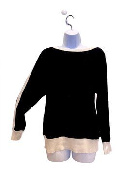 Blanc Noir Snap Button Intercept Cashmere Blend Pullover Size XL